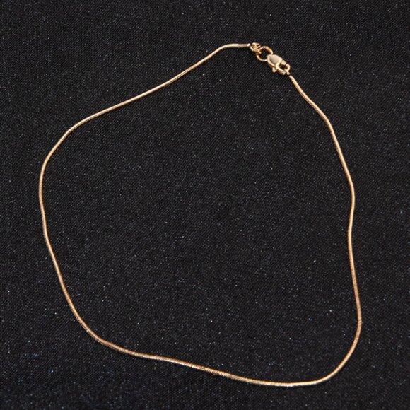 14K Snake Chain 12"  Large Anklet or Necklace for Teen or Child - Picture 1 of 2
